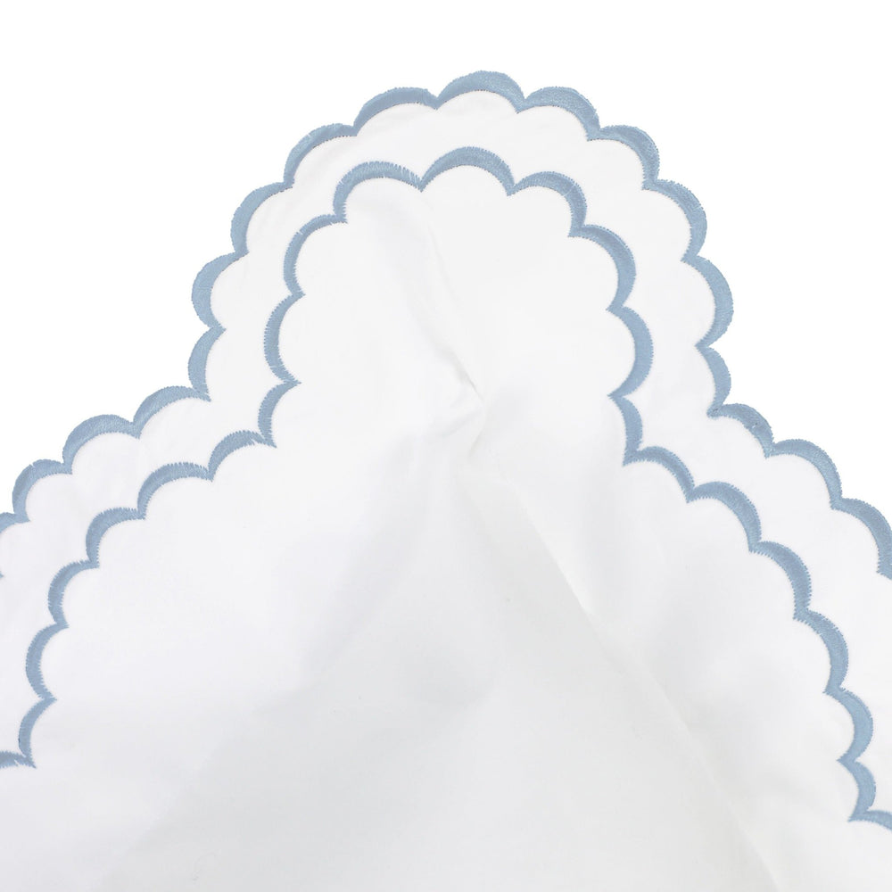 Double Scallop Embroidered Percale Euro Sham Pair - Quahog Bay Bedding