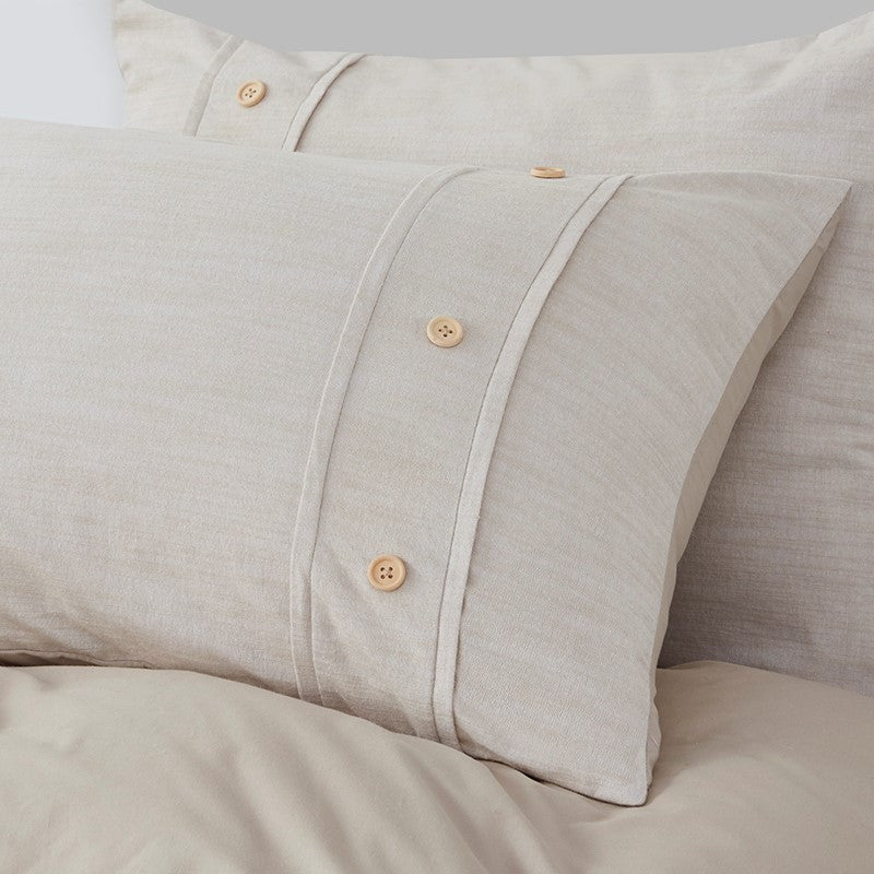 Dover 5-Piece Organic Cotton Comforter Cover Set | GOTS Certified | Natural - Quahog Bay Bedding