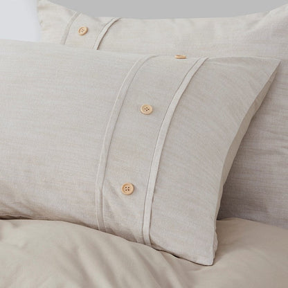 Dover 5-Piece Organic Cotton Comforter Cover Set | GOTS Certified | Natural - Quahog Bay Bedding