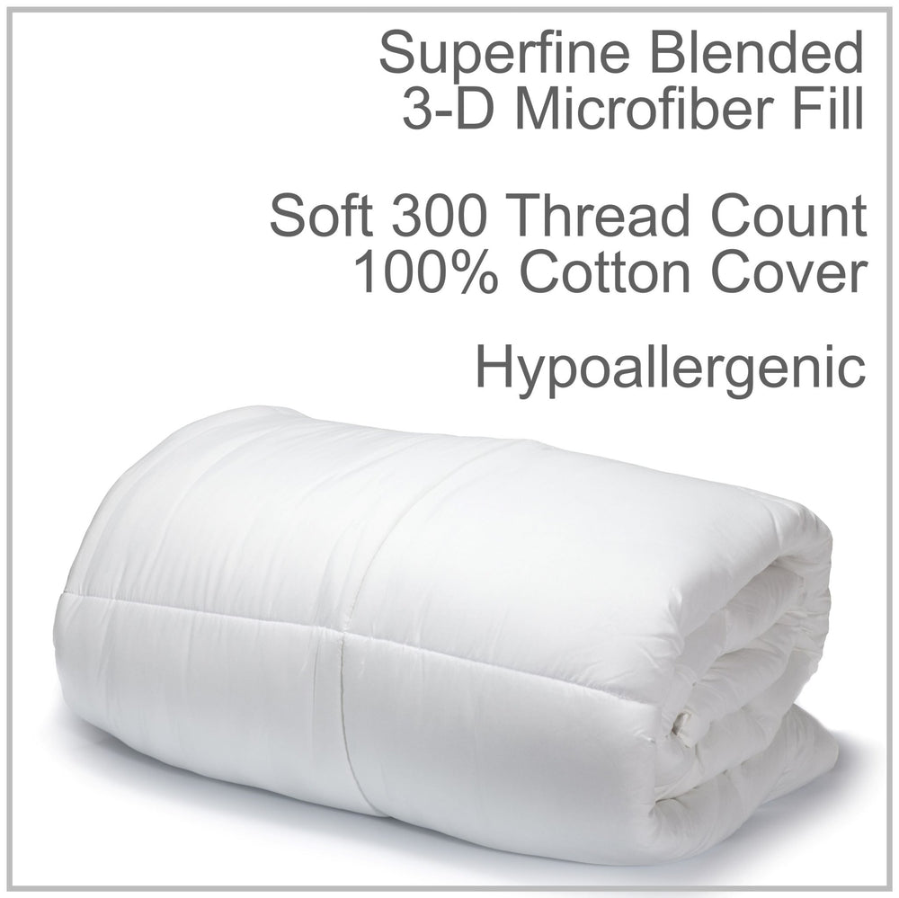 Luxurious Cloud Down Alternative Comforter - Hypoallergenic, 100% Cotton Shell - Quahog Bay Bedding