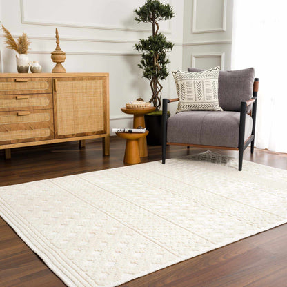 Drago White Washable Area Rug - Quahog Bay Bedding