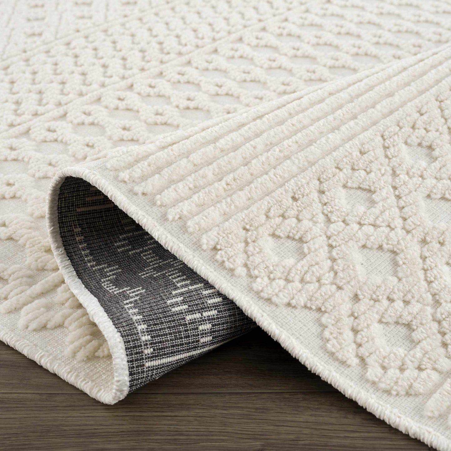 Drago White Washable Area Rug - Quahog Bay Bedding