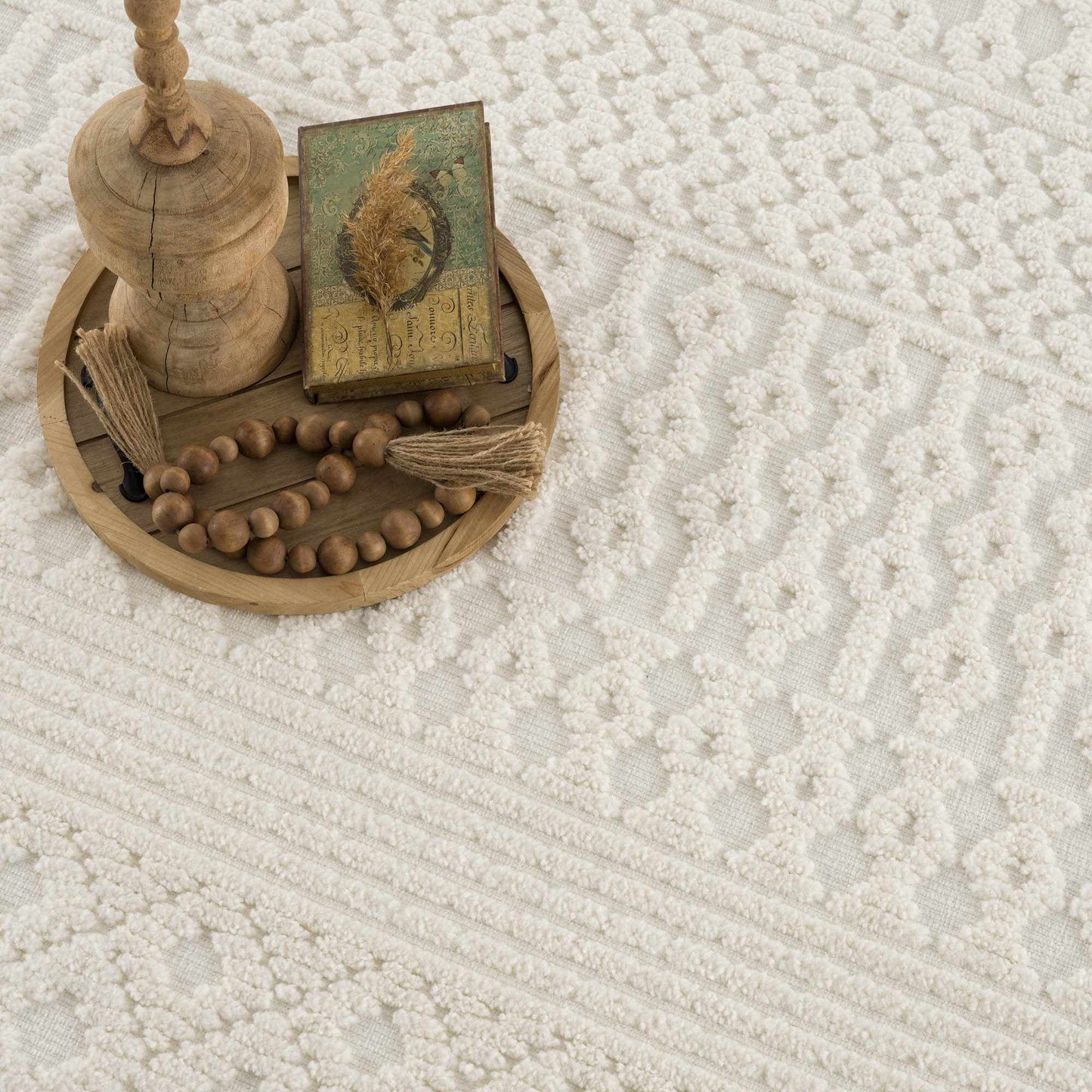 Drago White Washable Area Rug - Quahog Bay Bedding
