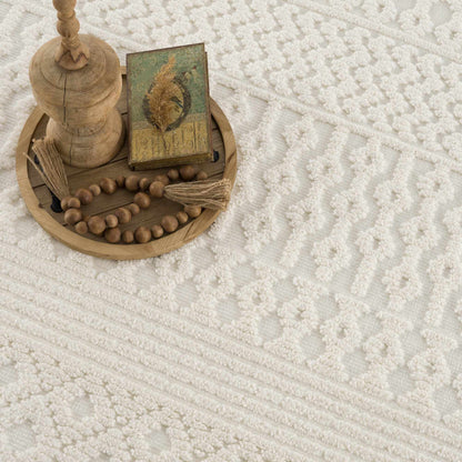 Drago White Washable Area Rug - Quahog Bay Bedding