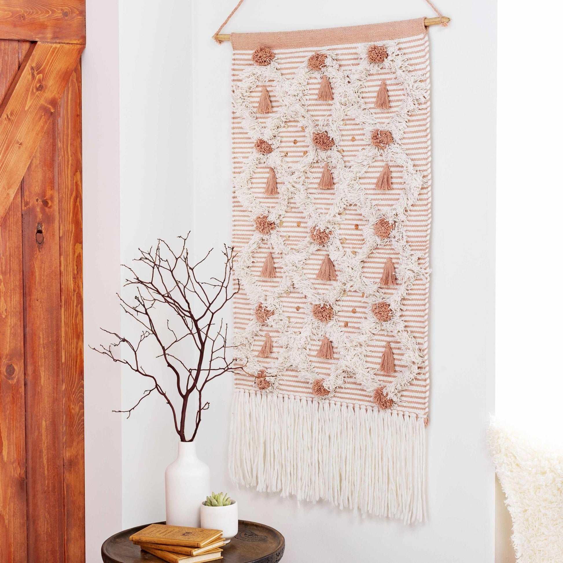 Drumore Beige Boho Wall Hanging - Quahog Bay Bedding