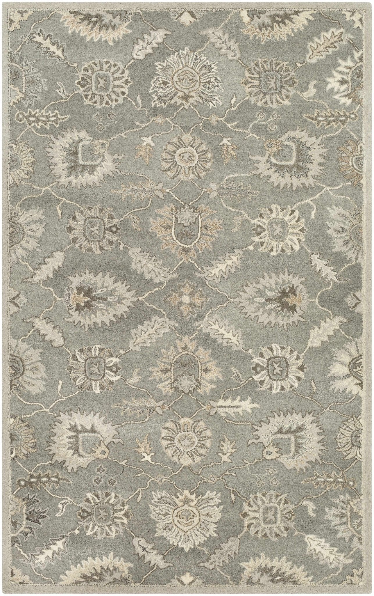 Dulles Area Rug - Charcoal, Taupe & Tan - Traditional Medium Pile Rugs - Quahog Bay Bedding