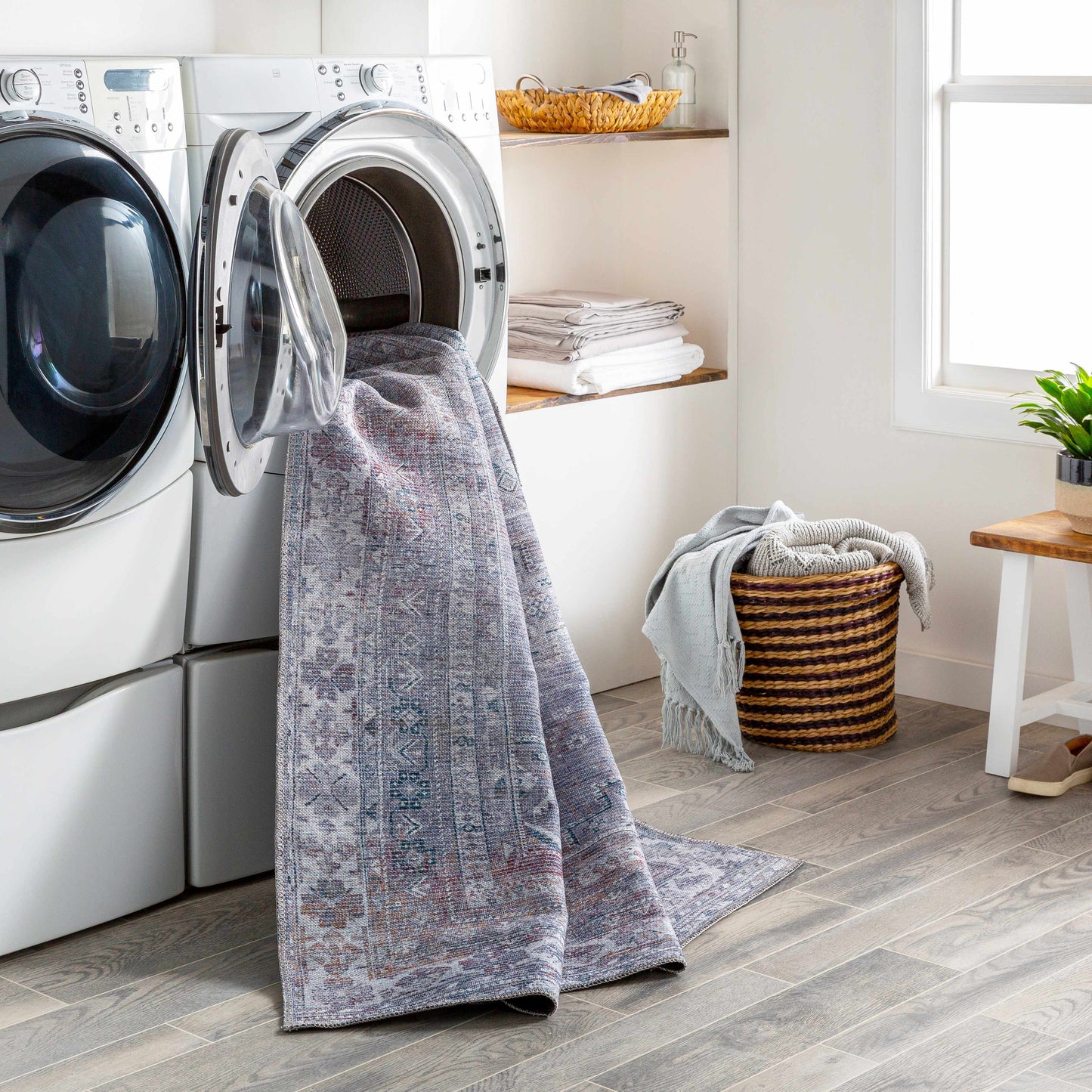 Baltinglass Gray Washable Area Rug - Limited Edition