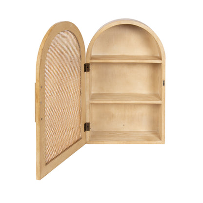 Ori Arched Rattan Wall Cabinet