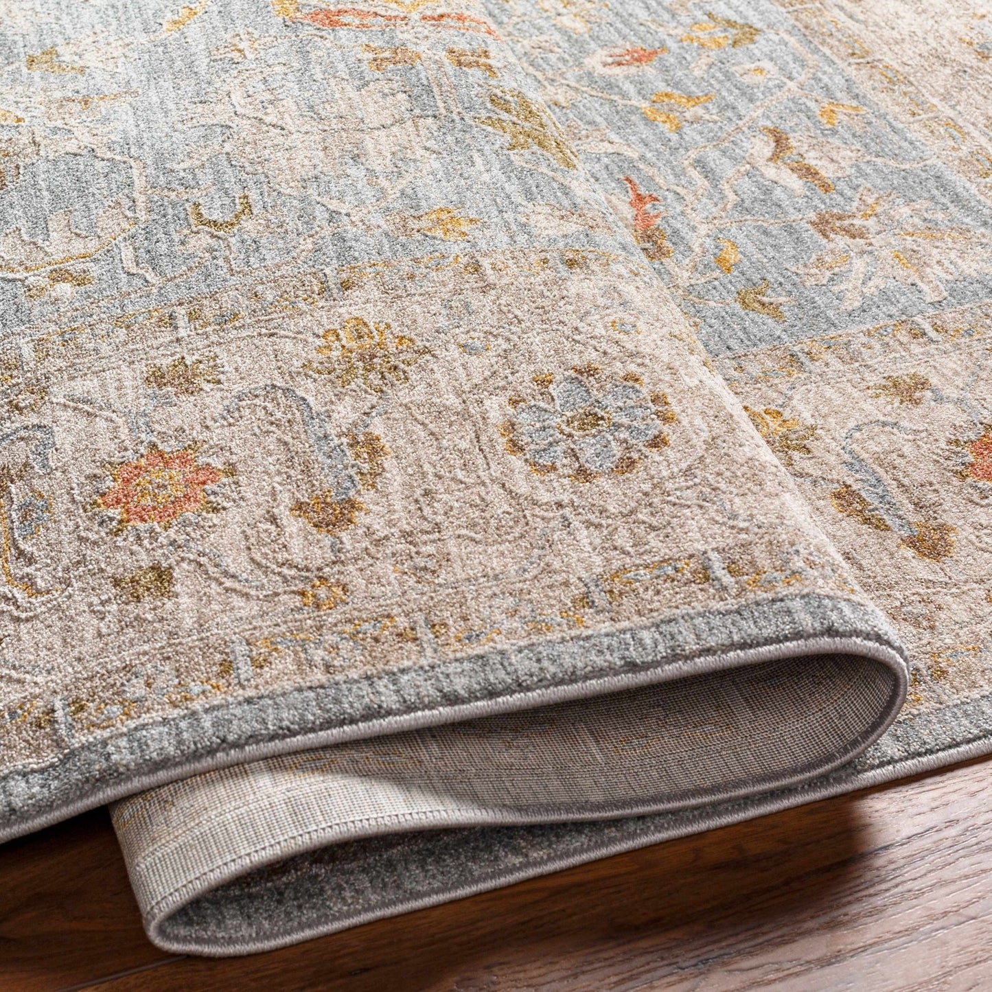 Edie Taupe Oushak Rug - Quahog Bay Bedding