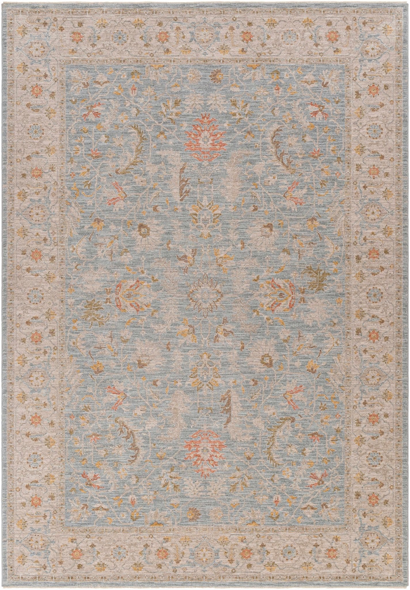 Edie Taupe Oushak Rug - Quahog Bay Bedding