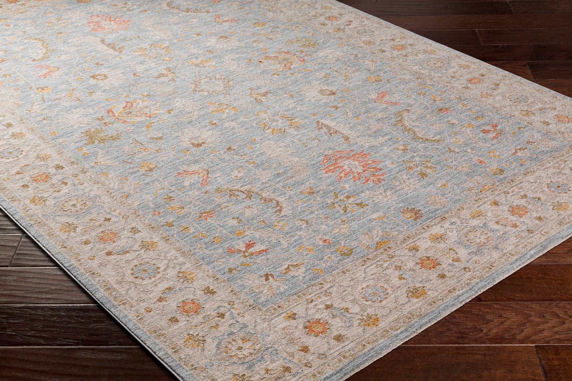 Edie Taupe Oushak Rug - Quahog Bay Bedding