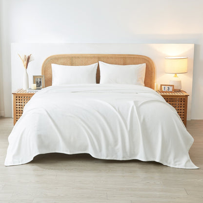 Egyptian Cotton Diamond Blanket - Quahog Bay Bedding