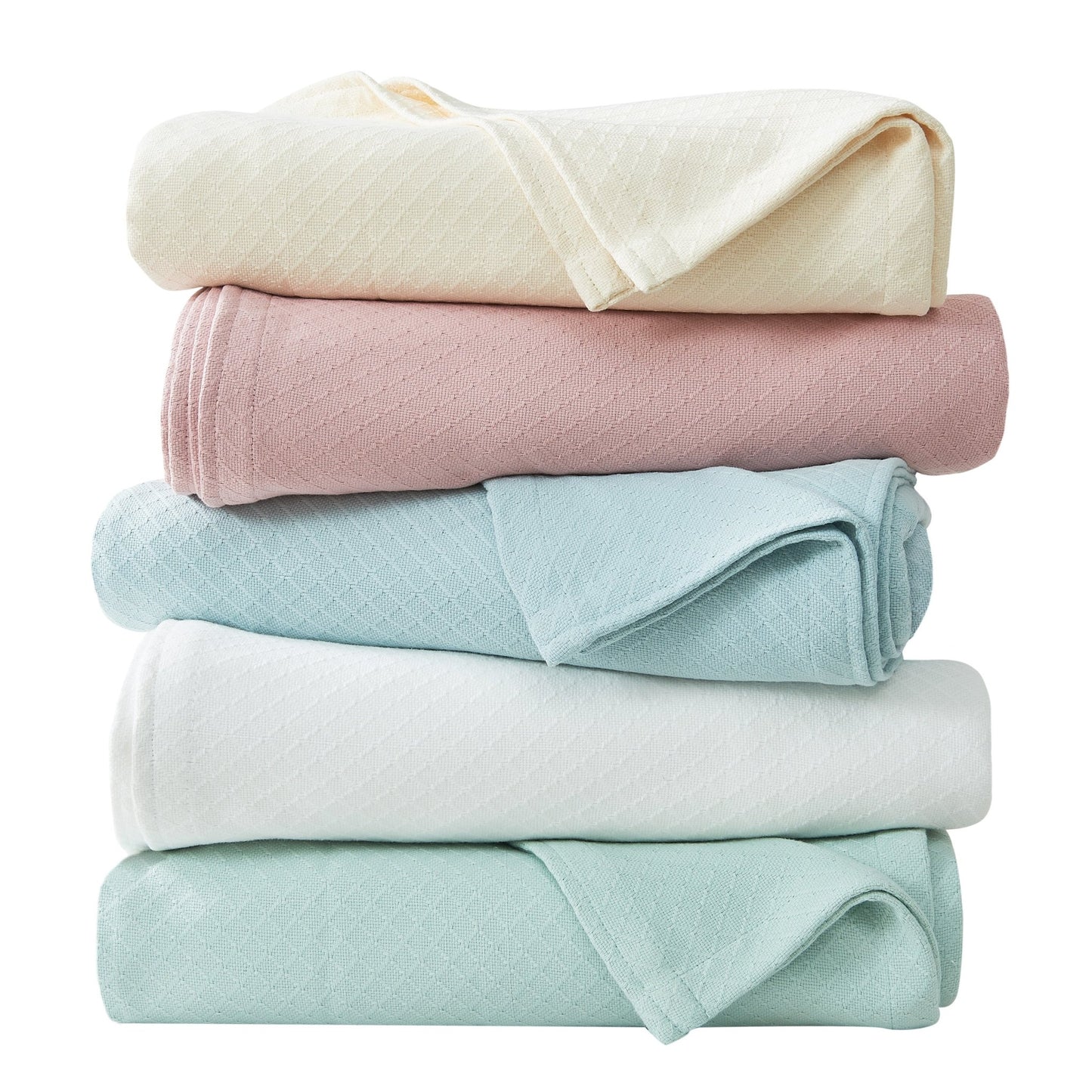 Egyptian Cotton Diamond Blanket - Quahog Bay Bedding