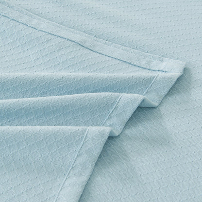 Egyptian Cotton Diamond Blanket - Quahog Bay Bedding