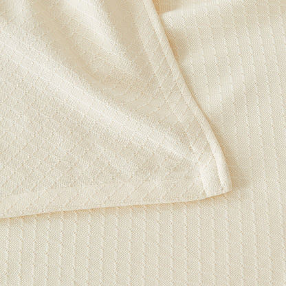 Egyptian Cotton Diamond Blanket - Quahog Bay Bedding