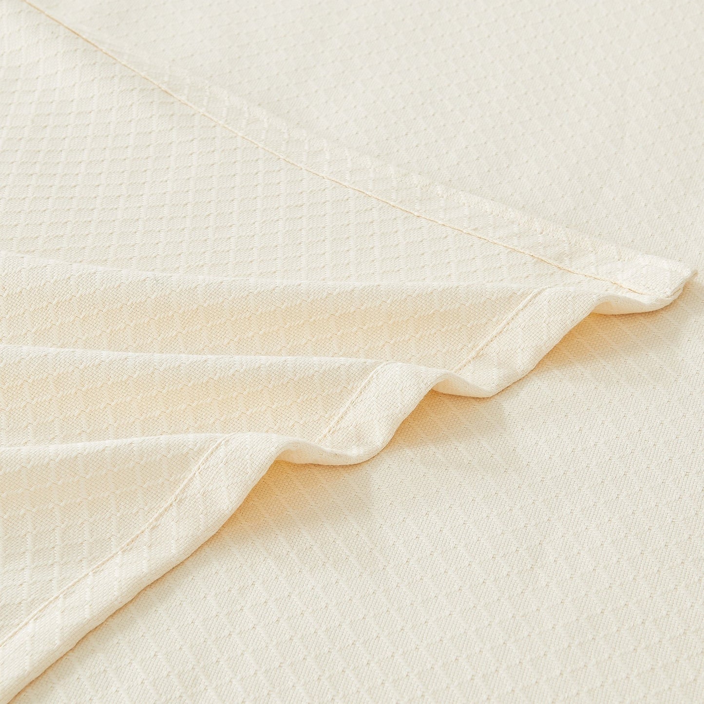 Egyptian Cotton Diamond Blanket - Quahog Bay Bedding