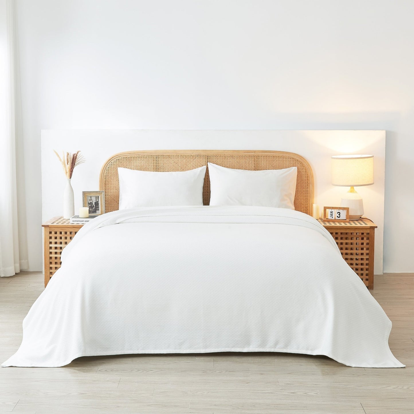 Egyptian Cotton Diamond Blanket - Quahog Bay Bedding