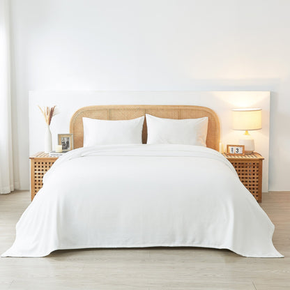 Egyptian Cotton Diamond Blanket - Quahog Bay Bedding