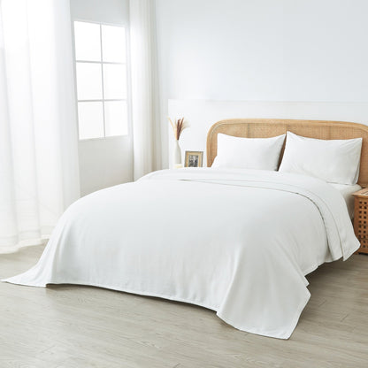 Egyptian Cotton Diamond Blanket - Quahog Bay Bedding