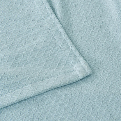 Egyptian Cotton Diamond Blanket - Quahog Bay Bedding