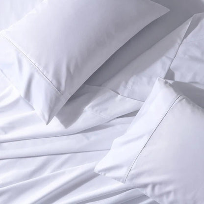 Egyptian Linens Split Top King Sheet Set 650TC Cotton Blend Wrinkle Free - Fitted Sheet With Wings - Quahog Bay Bedding