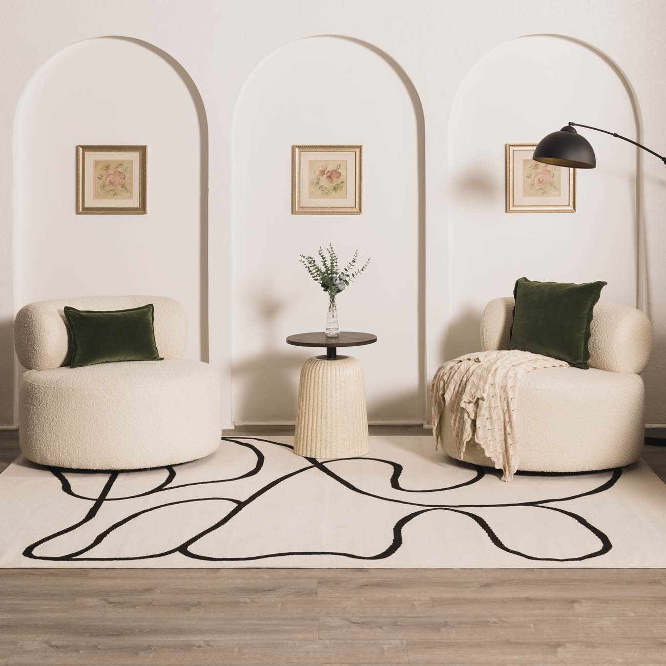 Eilir Modern Low Profile Boho Rug - Quahog Bay Bedding