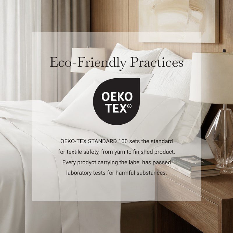 Elina American Grown Supima 500TC Cotton Percale Sheet Set - Bright White - Quahog Bay Bedding