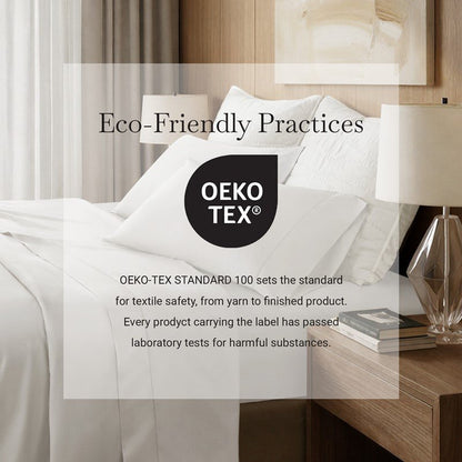 Elina American Grown Supima 500TC Cotton Percale Sheet Set - Bright White - Quahog Bay Bedding