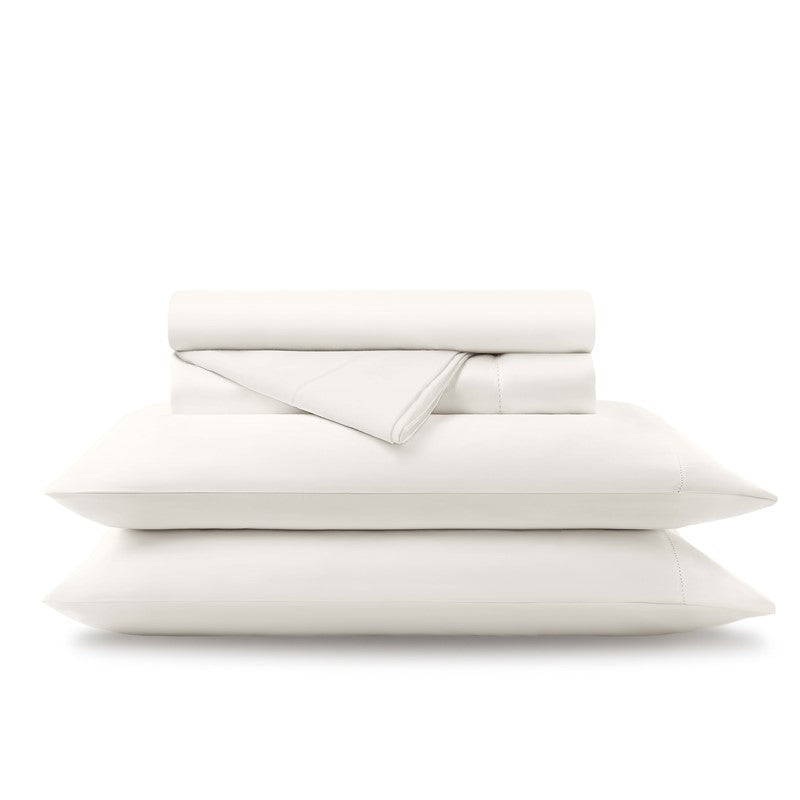 Elina American Grown Supima 500TC Cotton Percale Sheet Set - Bright White - Quahog Bay Bedding