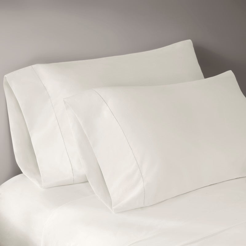 Elina American Grown Supima 500TC Cotton Percale Sheet Set - Bright White - Quahog Bay Bedding