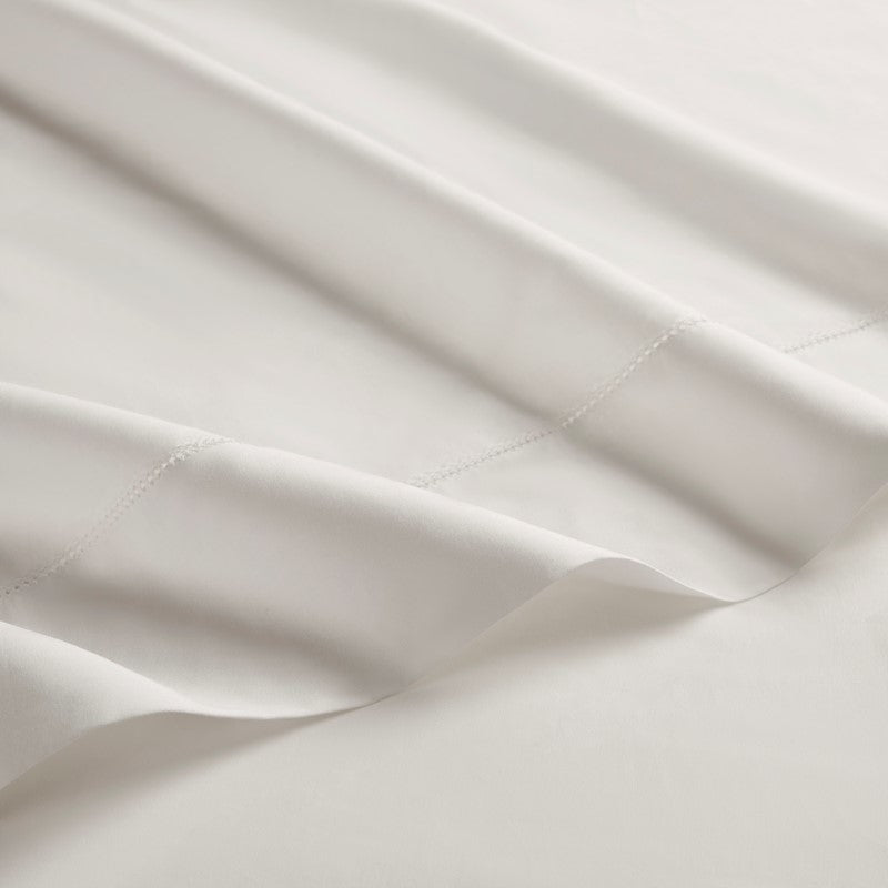 Elina American Grown Supima 500TC Cotton Percale Sheet Set - Bright White - Quahog Bay Bedding