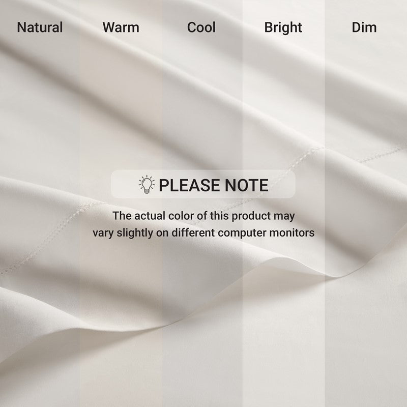 Elina American Grown Supima 500TC Cotton Percale Sheet Set - Bright White - Quahog Bay Bedding