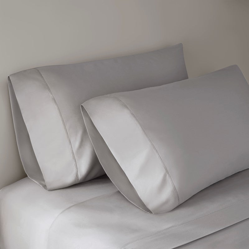 Elina American Grown Supima 500TC Cotton Percale Sheet Set - Grey - Quahog Bay Bedding