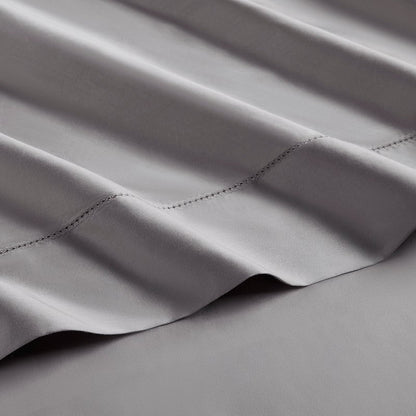 Elina American Grown Supima 500TC Cotton Percale Sheet Set - Grey - Quahog Bay Bedding