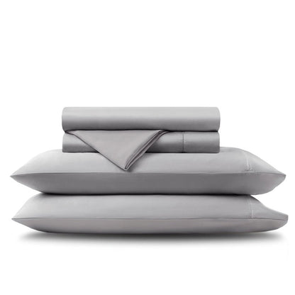 Elina American Grown Supima 500TC Cotton Percale Sheet Set - Grey - Quahog Bay Bedding