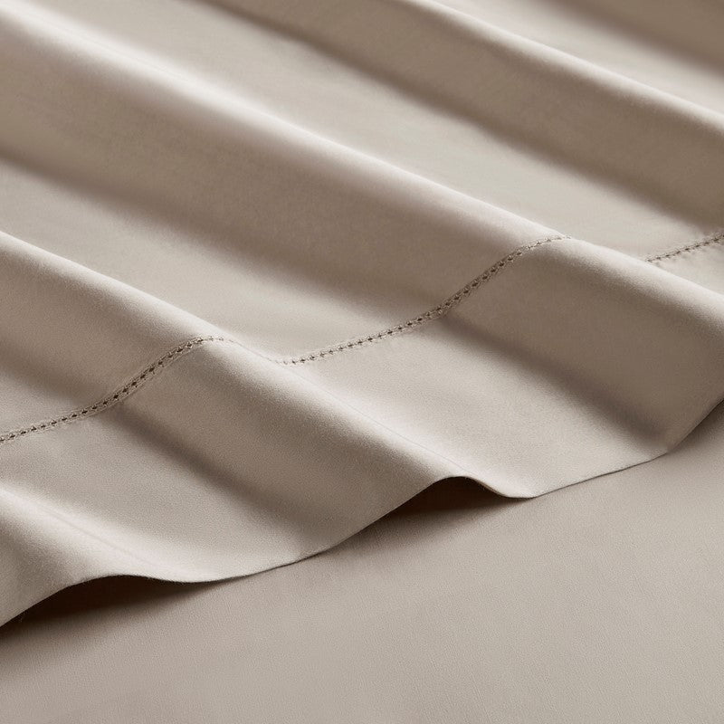 Elina American Grown Supima 500TC Cotton Percale Sheet Set - Linen - Quahog Bay Bedding