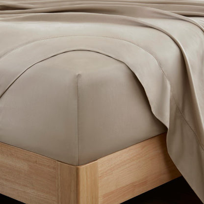 Elina American Grown Supima 500TC Cotton Percale Sheet Set - Linen - Quahog Bay Bedding