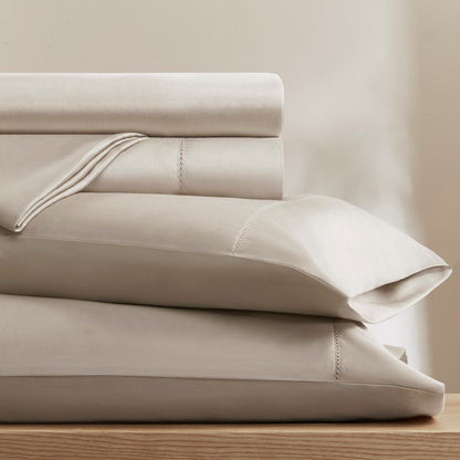 Elina American Grown Supima 500TC Cotton Percale Sheet Set - Linen - Quahog Bay Bedding