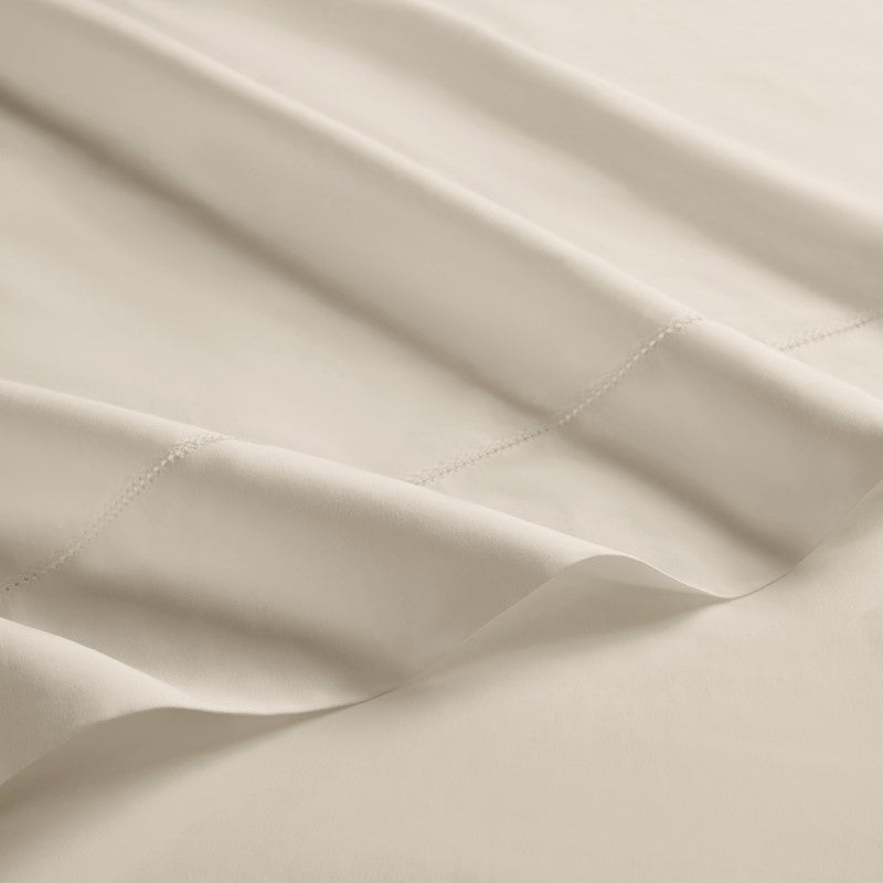 Elina American Grown Supima 500TC Cotton Percale Sheet Set - Off White - Quahog Bay Bedding