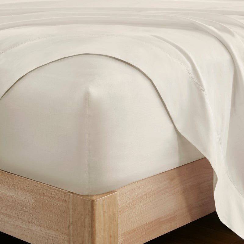 Elina American Grown Supima 500TC Cotton Percale Sheet Set - Off White - Quahog Bay Bedding