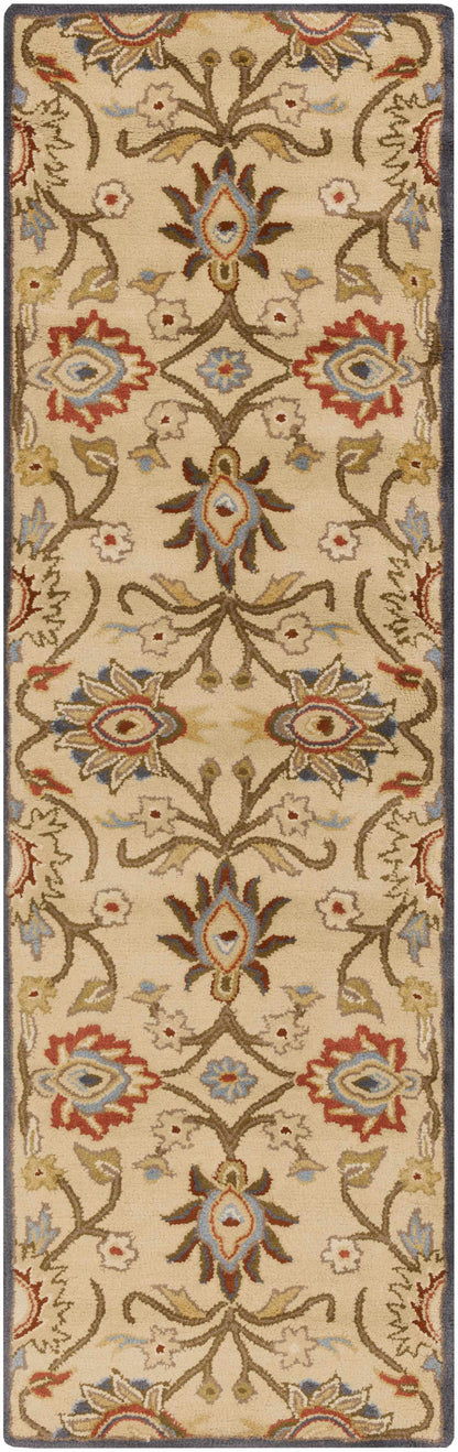 Caesar 1116 Hand Tufted Beige & Rust Wool Rug