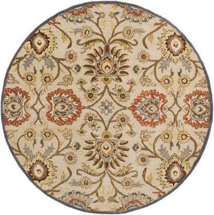 Caesar 1116 Hand Tufted Beige & Rust Wool Rug