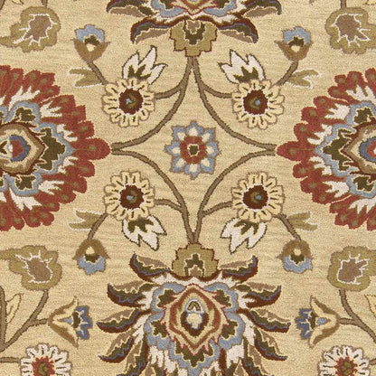 Caesar 1116 Hand Tufted Beige & Rust Wool Rug