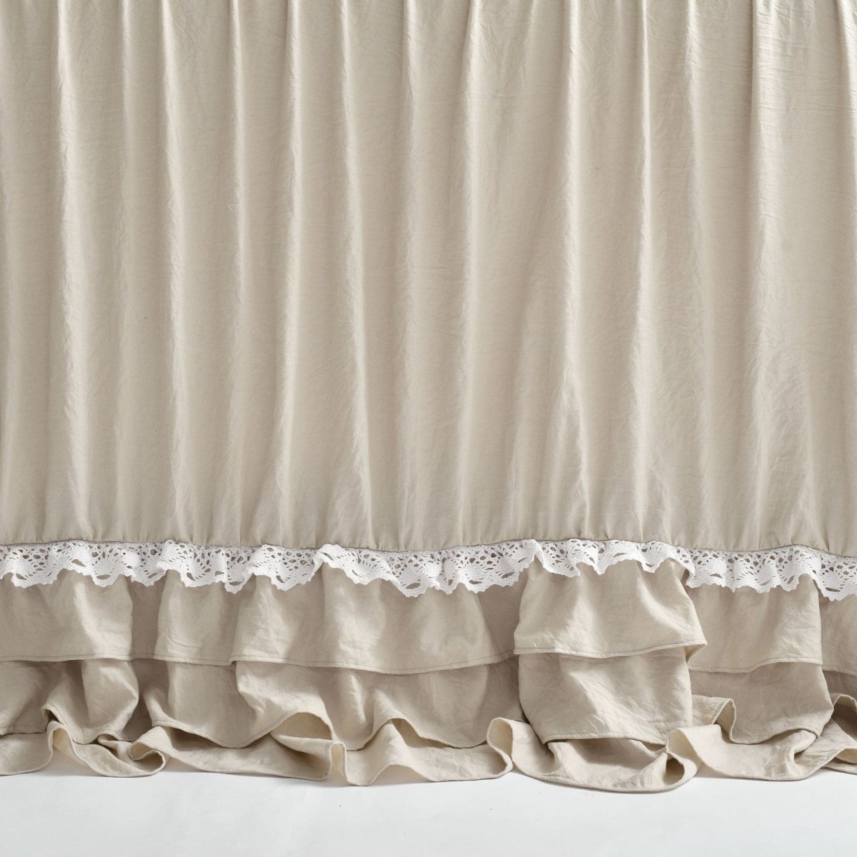 Ella Ruffle Lace 3PC Bedspread Set | Coastal Cottage Bedding - Quahog Bay Bedding