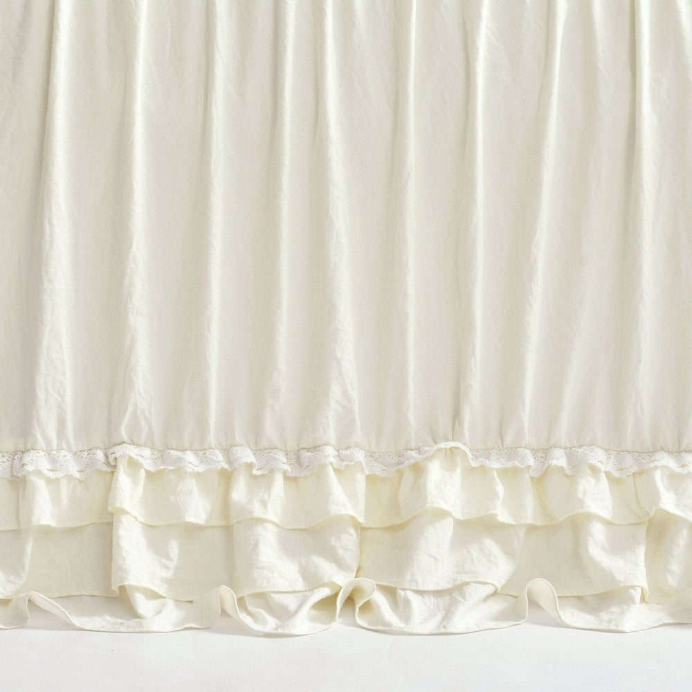 Ella Ruffle Lace 3PC Bedspread Set | Coastal Cottage Bedding - Quahog Bay Bedding