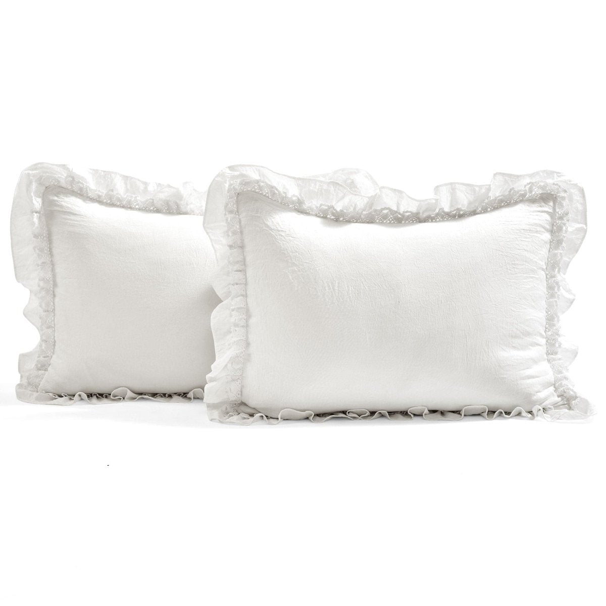 Ella Ruffle Lace 3PC Bedspread Set | Coastal Cottage Bedding - Quahog Bay Bedding