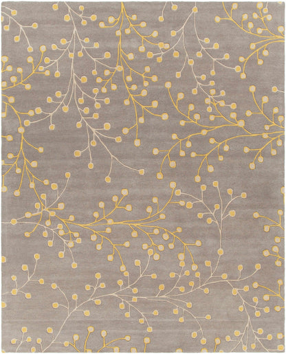 Elsu Mustard Wool Area Rug - Quahog Bay Bedding