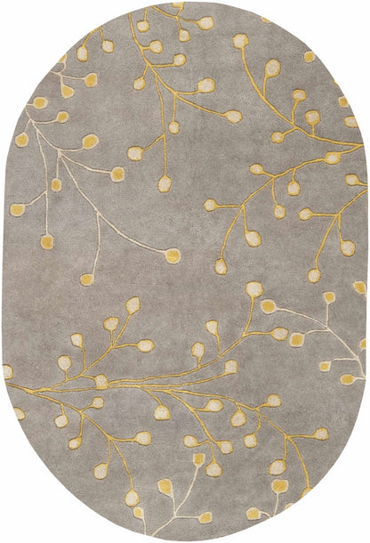 Elsu Mustard Wool Area Rug - Quahog Bay Bedding