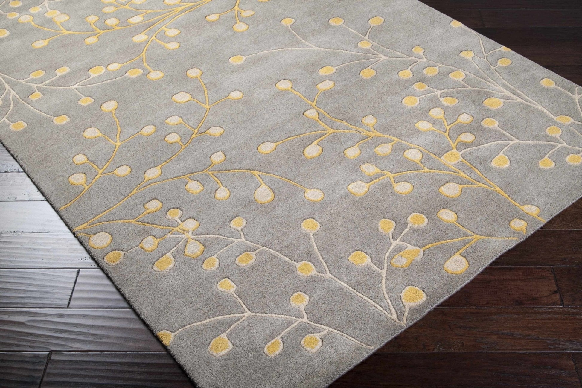 Elsu Mustard Wool Area Rug - Quahog Bay Bedding