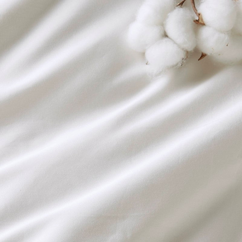 Embroidered Cotton Oversized Comforter Set - White & Gold 4PC - Quahog Bay Bedding